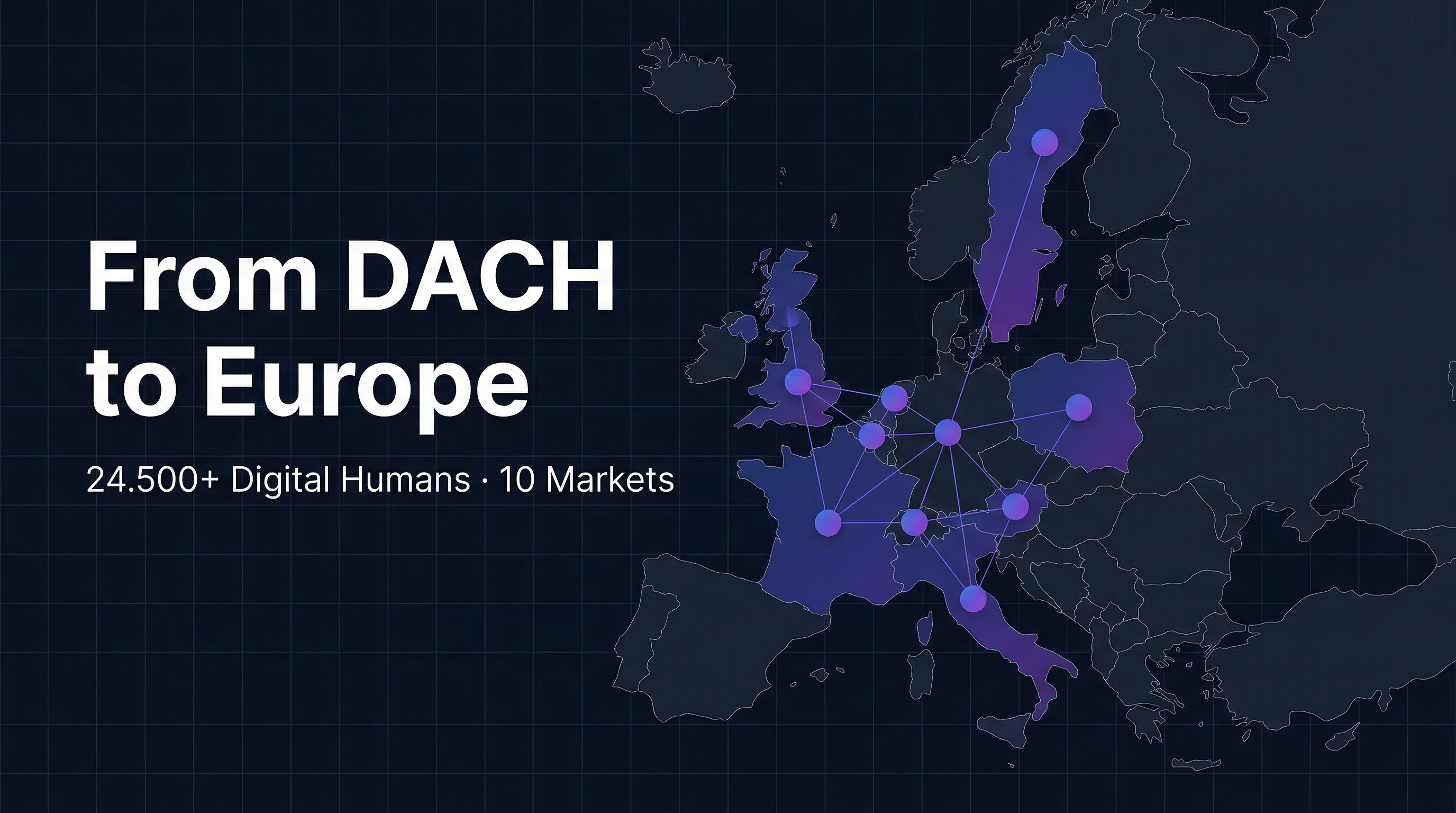Von DACH zu Europa: 24.500 Digital Humans in 10 Märkten